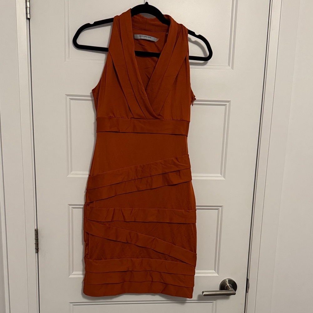 Marc New York Rust Halter Mini Dress